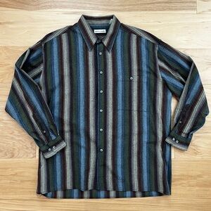 Pierre Cardin Striped Button-Up Shirt - Multicolor Vintage Made in Korea XL Mens